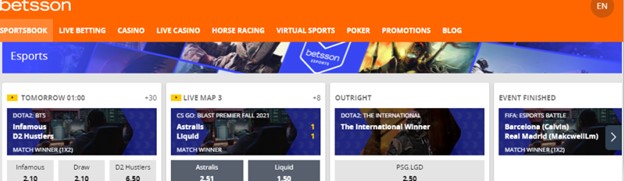 Betsson Screenshot
