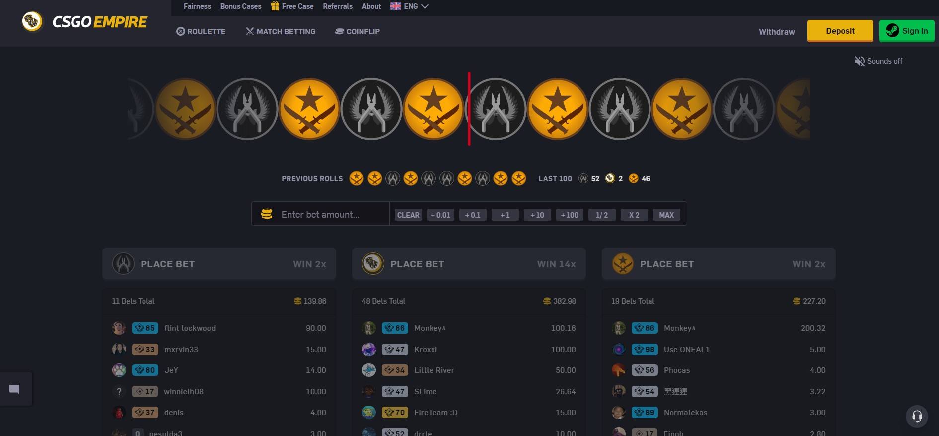 CSGO Empire Screenshot
