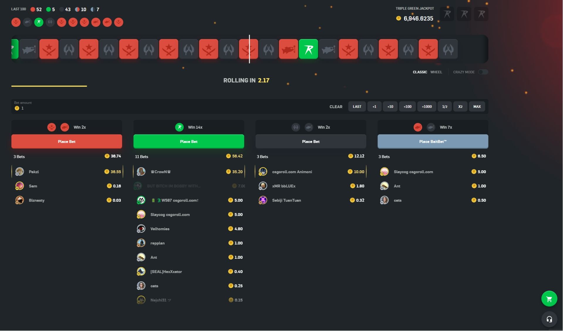 CSGORoll Roll Screenshot