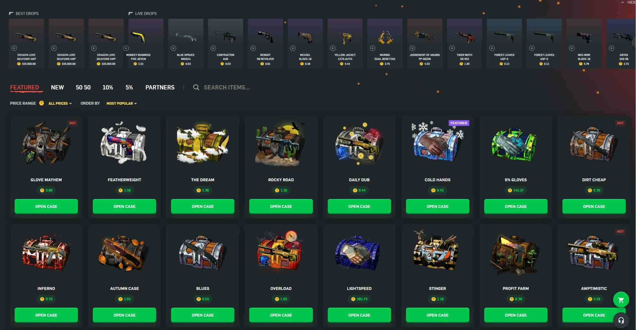 CSGORoll Unboxing Screenshot
