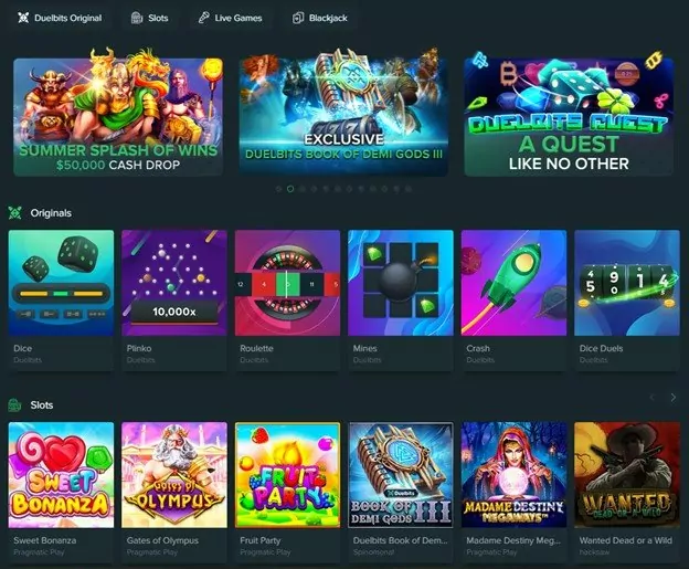 Duelbits Casino Games Screenshot